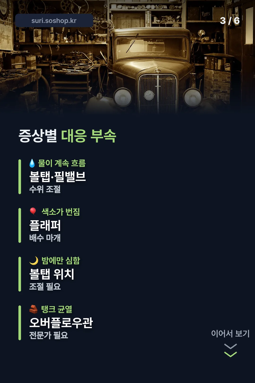 증상별 대응 부속